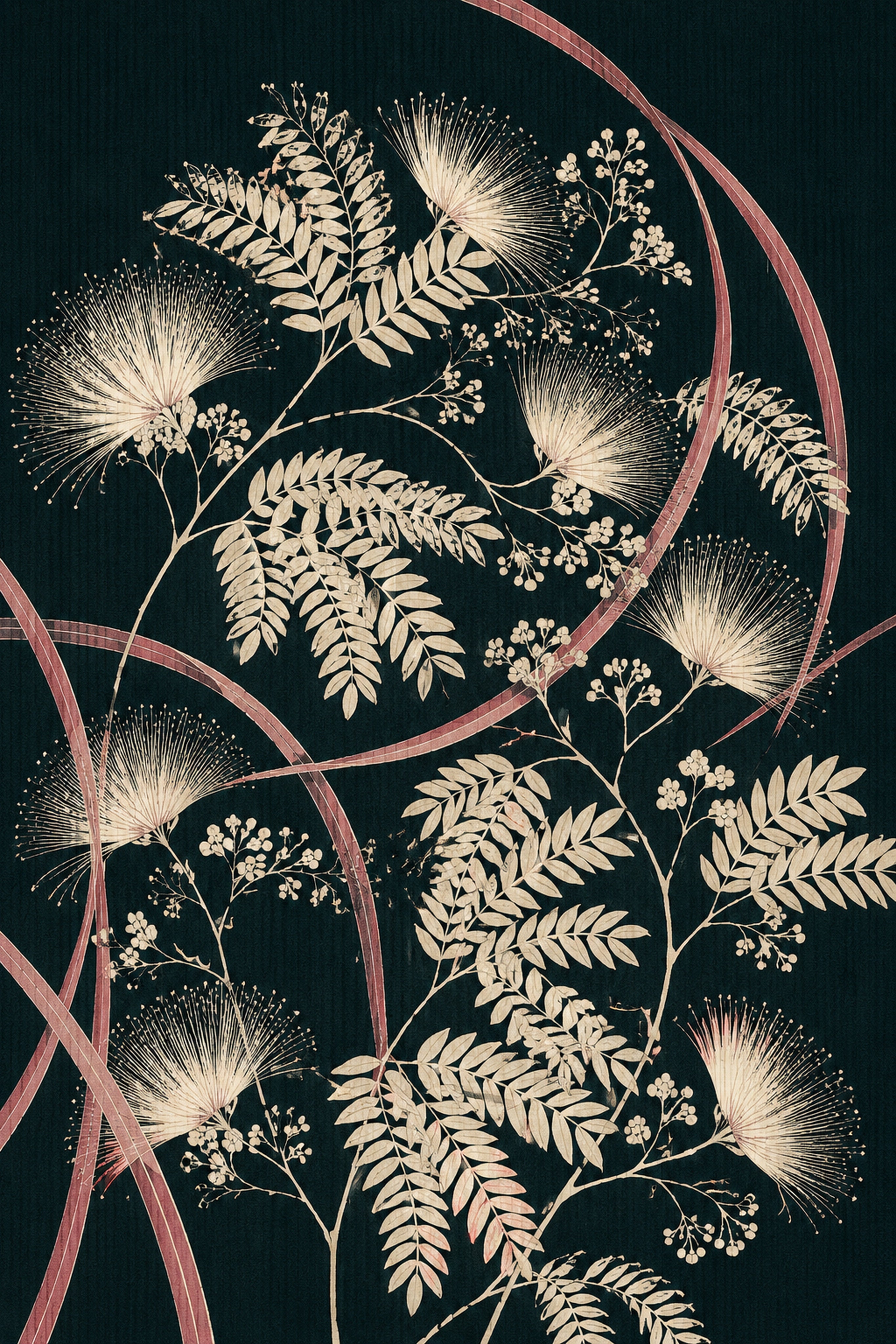 Abstract Floral Art Print, Modern Botanical Wall Art, Serene Japanese Inspired Poster in Your Choice of Sizes