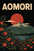 Aomori Apple Fuji Japanese Retro Poster