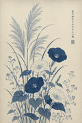 Autumn Chestnut Botanical Print - Japanese Ukiyo-e Style Wall Art, Nature Home Decor, Choose Your Size