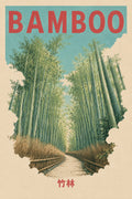Bamboo Grove Japan Travel Poster