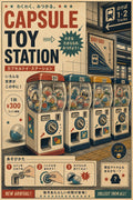Capsule Toy Station Japanese Poster