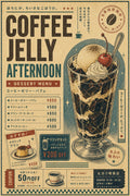 Coffee Jelly Afternoon Japanese Cafe Poster