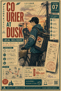 Courier At Dusk Japanese Poster