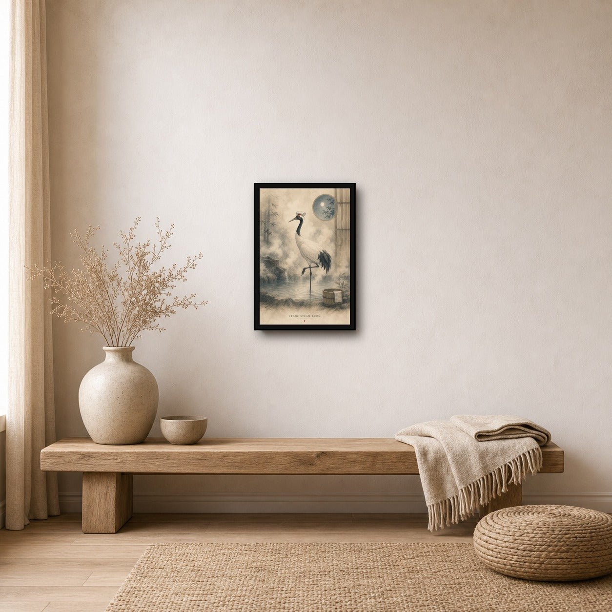 Crane Steam Room Japanese Poster - 2x3 room mockup