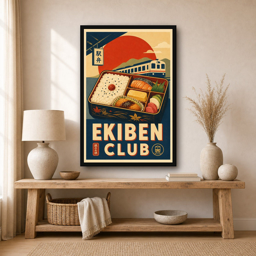 Ekiben Club Japanese Bento Poster - 2x3 room mockup