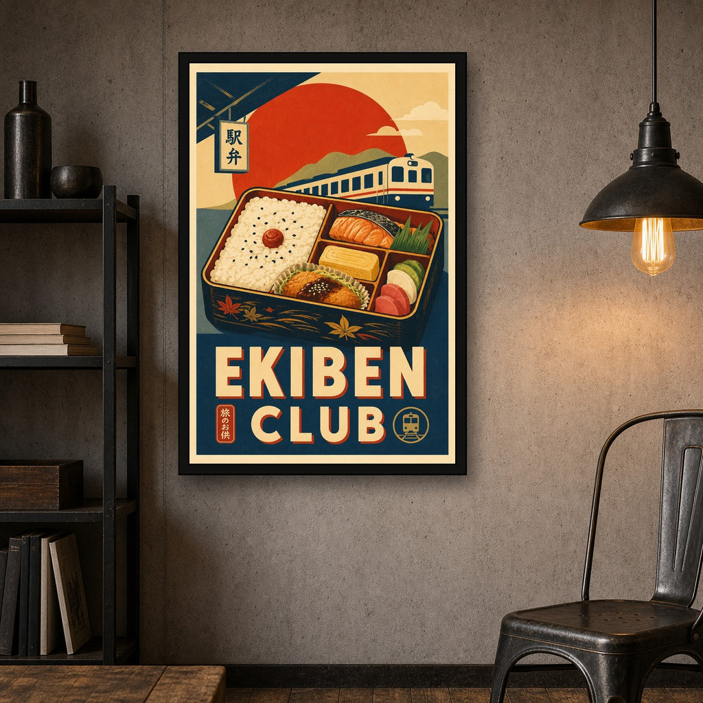 Ekiben Club Japanese Bento Poster - 2x3 room mockup