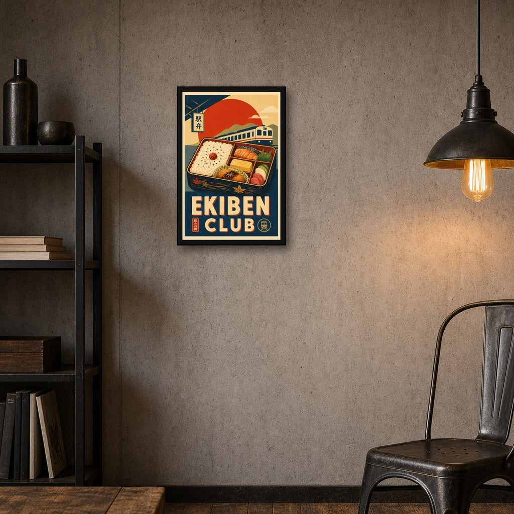 Ekiben Club Japanese Bento Poster - 2x3 room mockup