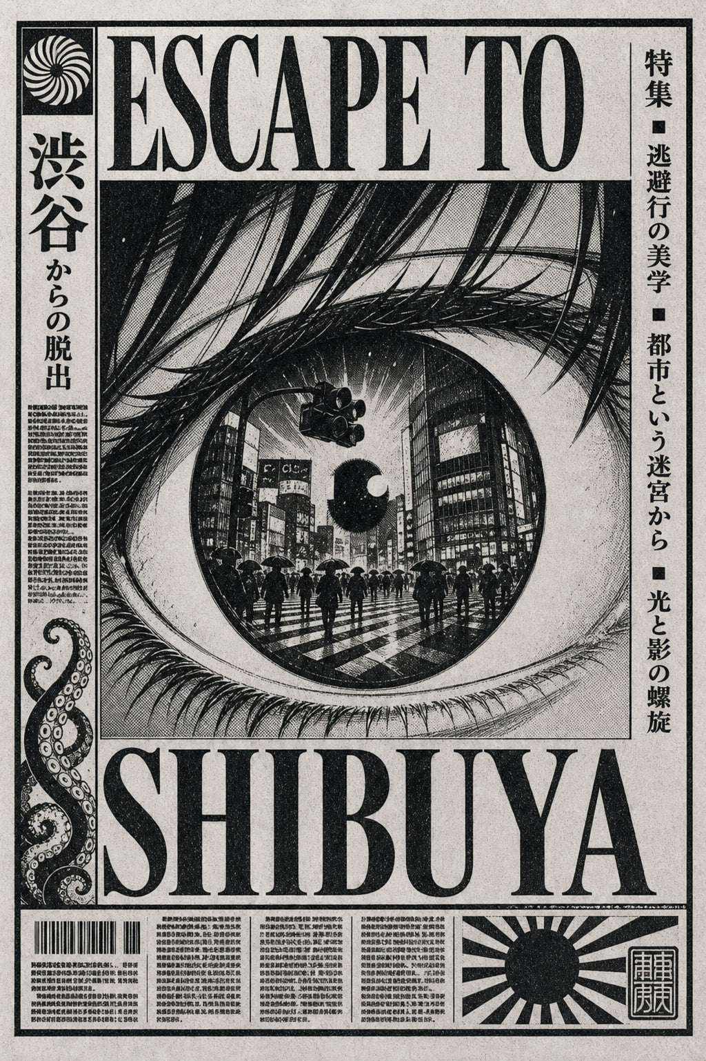 Escape To Shibuya Japanese Poster