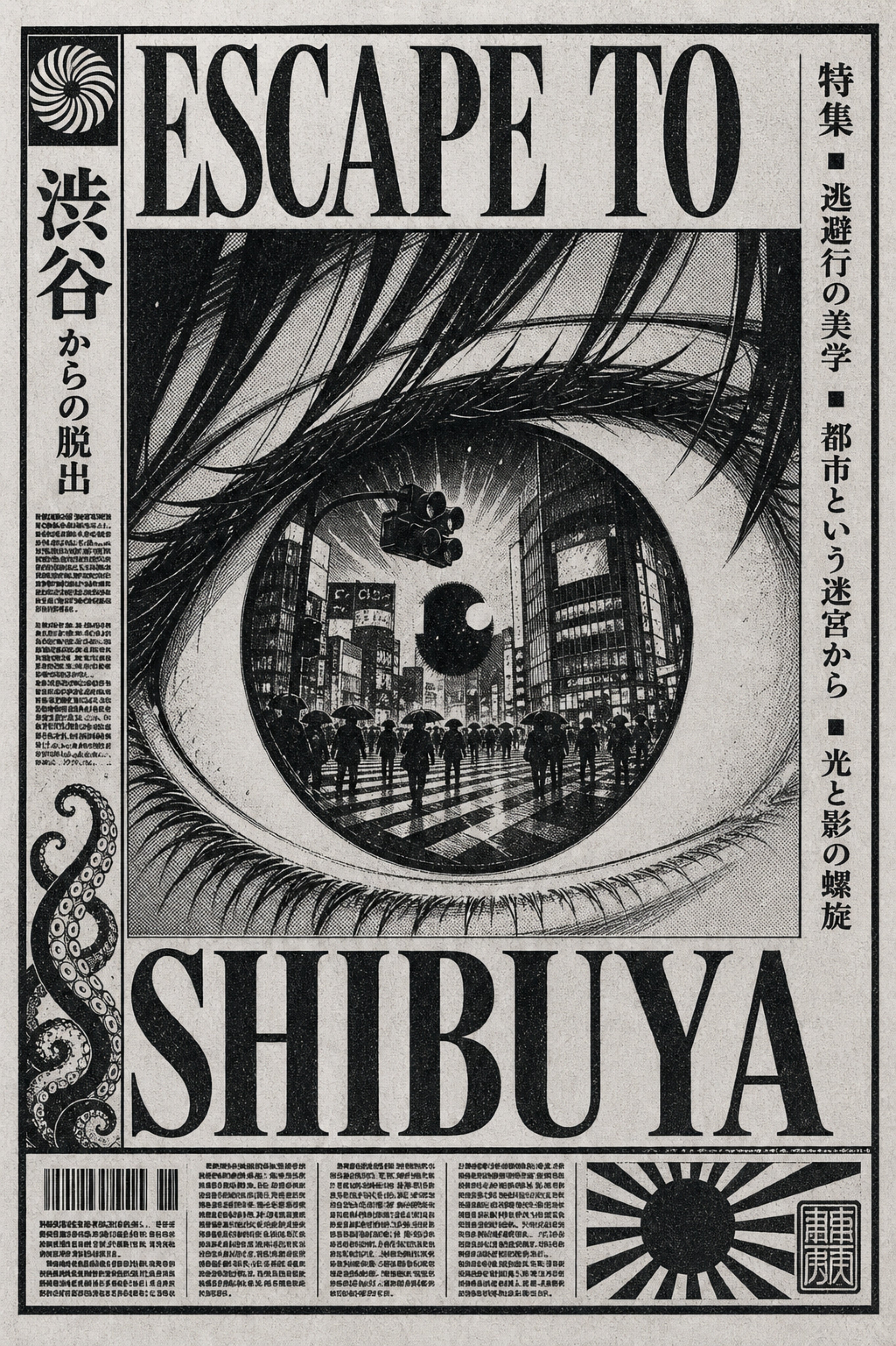 Escape To Shibuya Japanese Poster