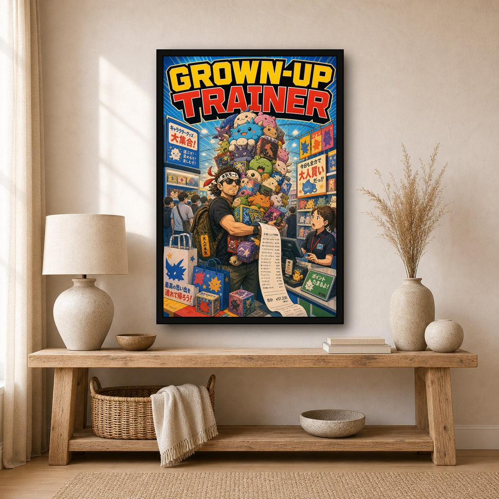 Grownuptrainer Japanese Retro Poster Print - 2x3 room mockup