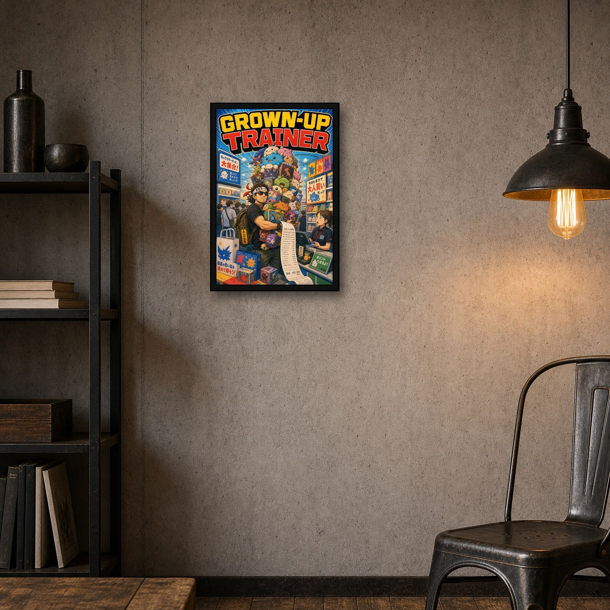 Grownuptrainer Japanese Retro Poster Print - 2x3 room mockup