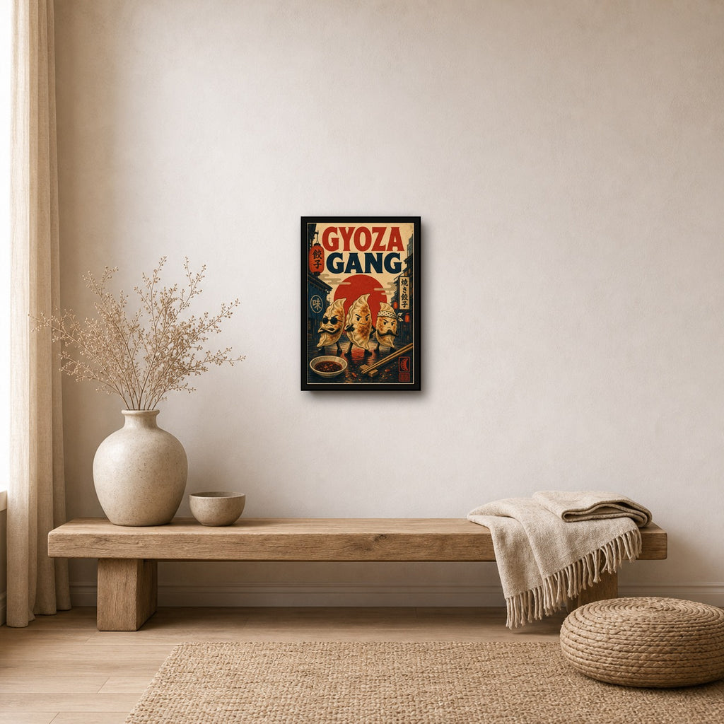 Gyozagang Japanese Retro Poster Print - 2x3 room mockup