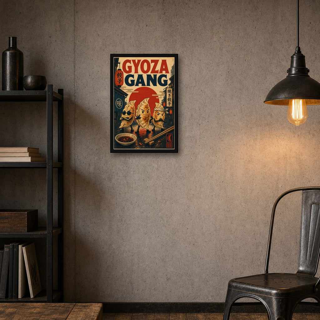 Gyozagang Japanese Retro Poster Print - 2x3 room mockup