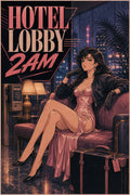 Hotellobby2am Japanese Retro Poster Print