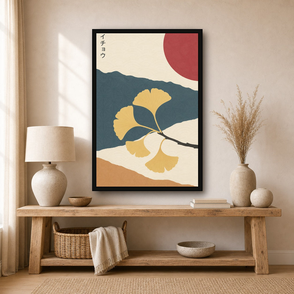 Icho Ginkgo Setouchi Japanese inspired poster print for modern wall decor