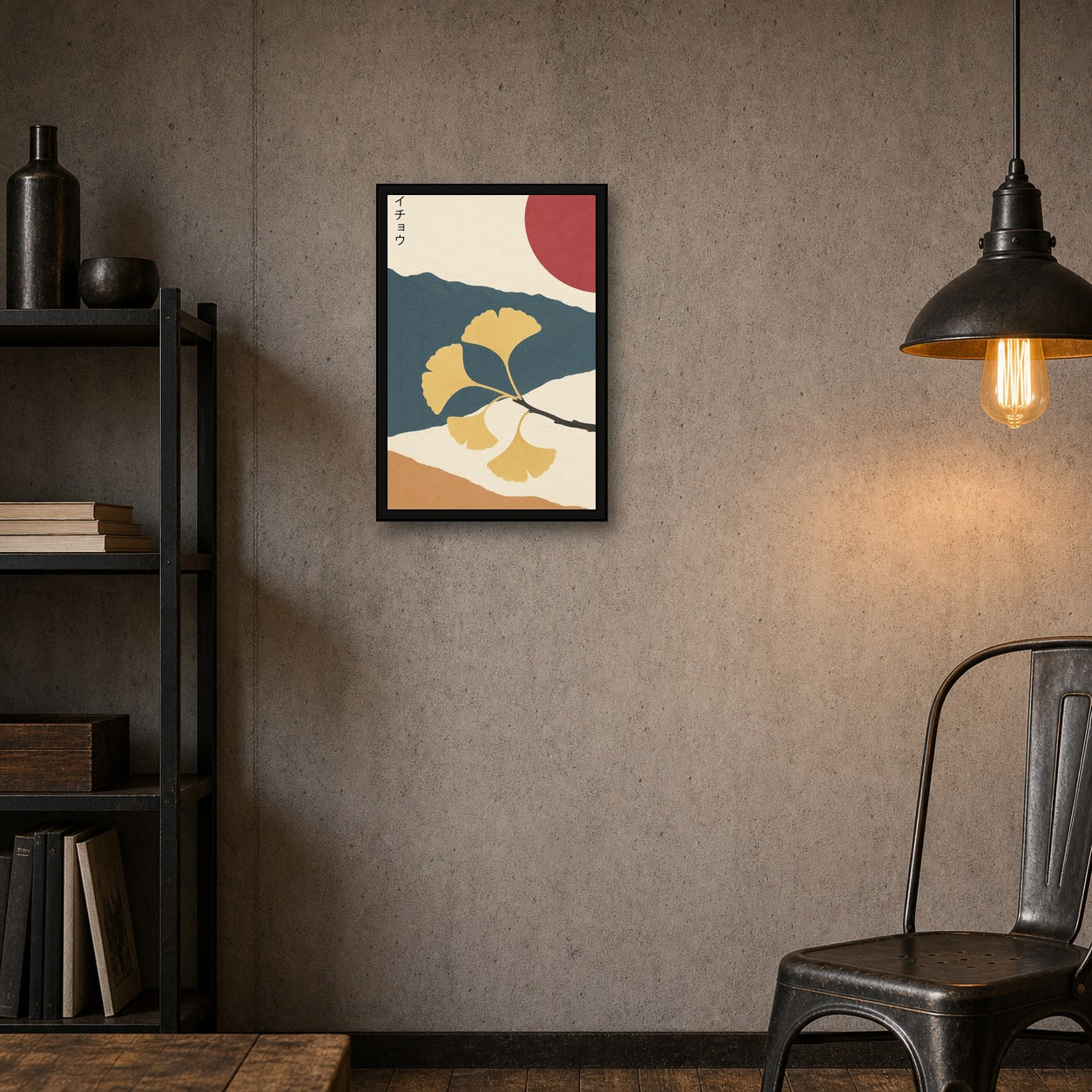 Icho Ginkgo Setouchi Japanese inspired poster print for modern wall decor