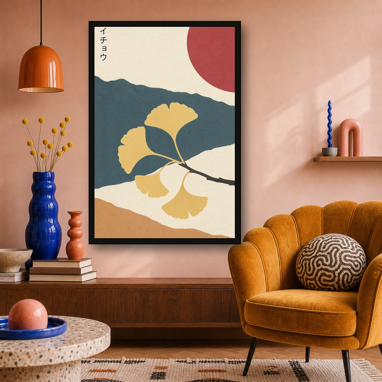Icho Ginkgo Setouchi Japanese inspired poster print for modern wall decor