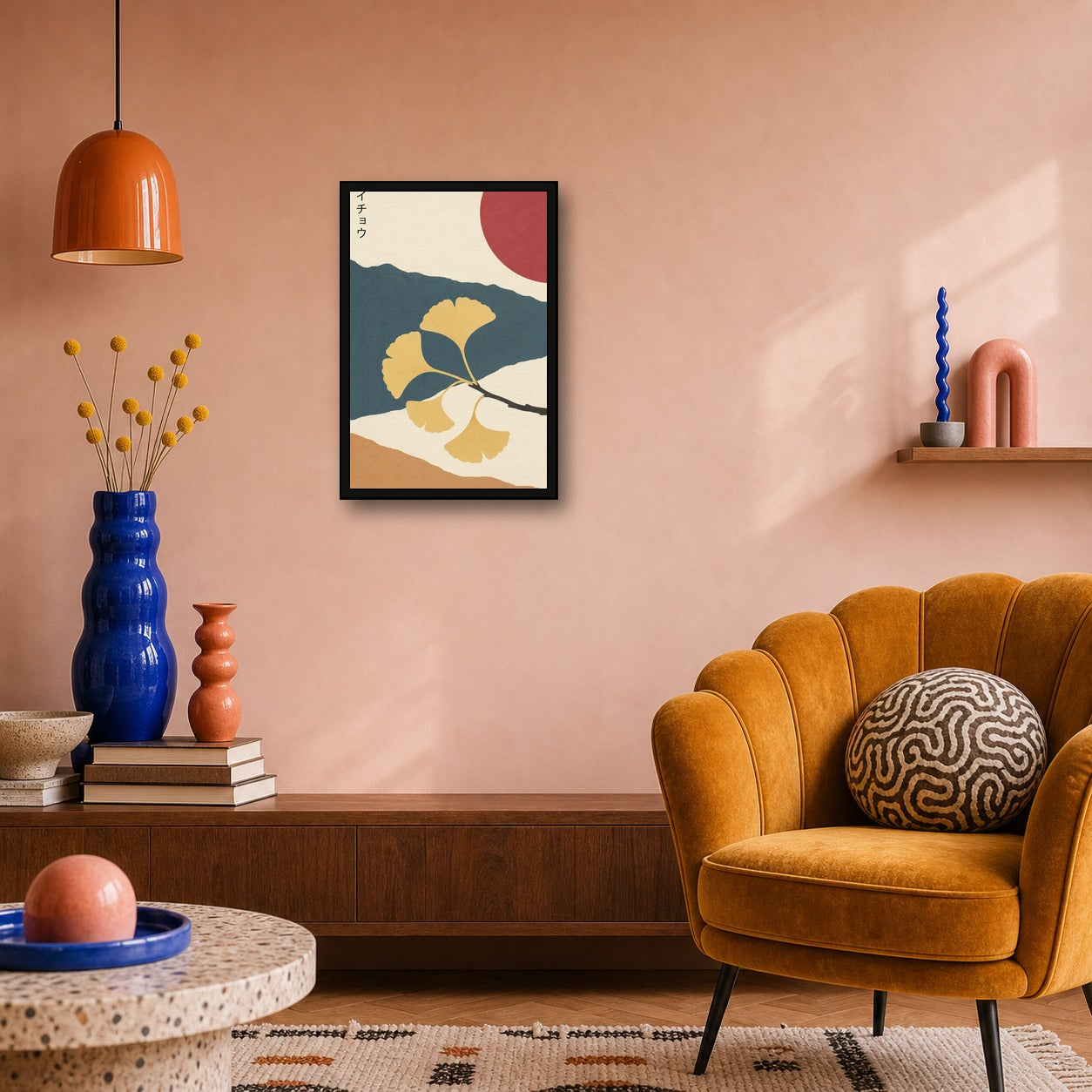 Icho Ginkgo Setouchi Japanese inspired poster print for modern wall decor