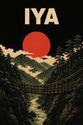 Iya Vine Bridge Japanese Retro Poster Print