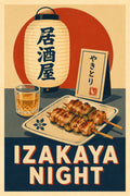 Izakaya Night Japanese Retro Poster Print