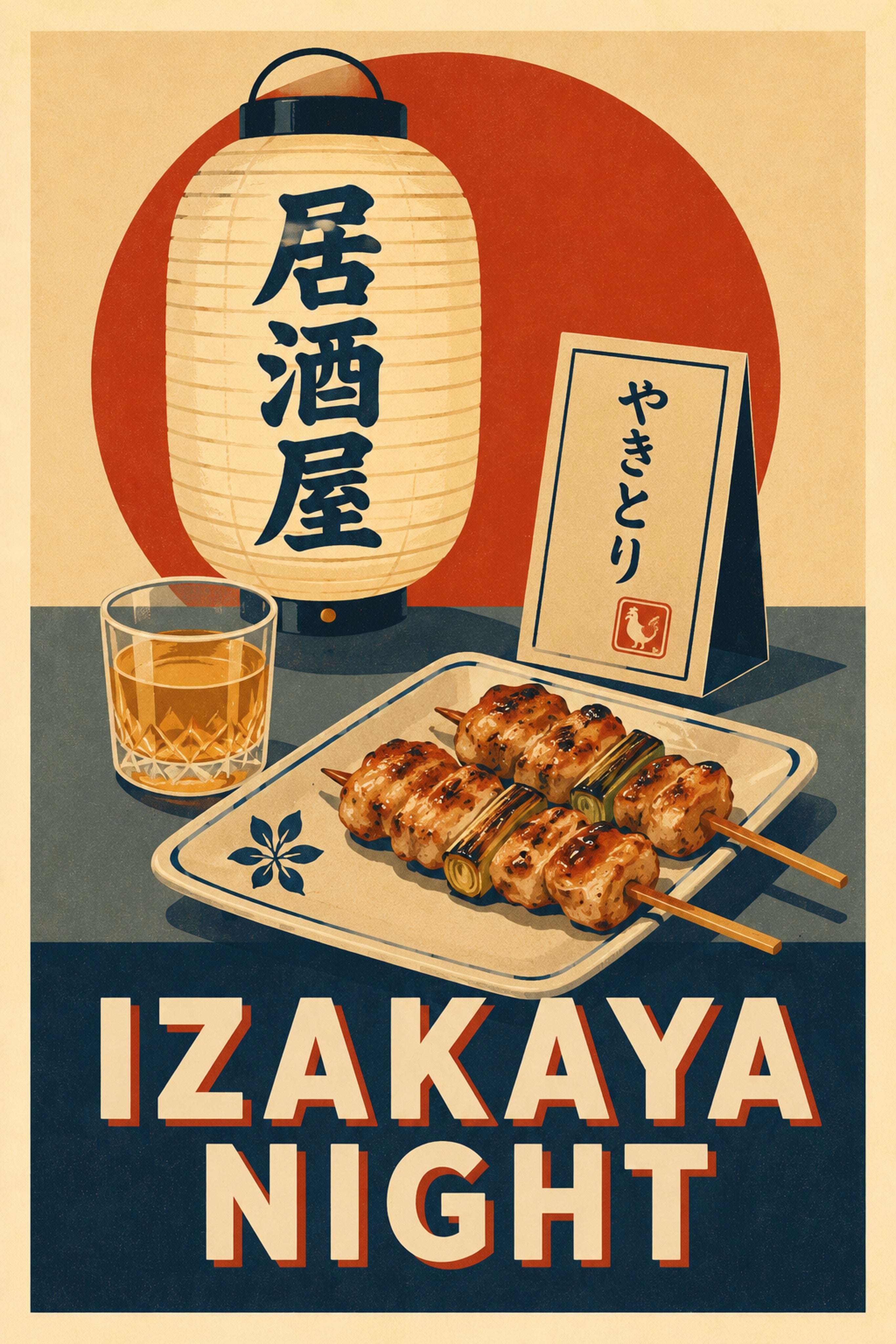 Izakaya Night Japanese Retro Poster Print