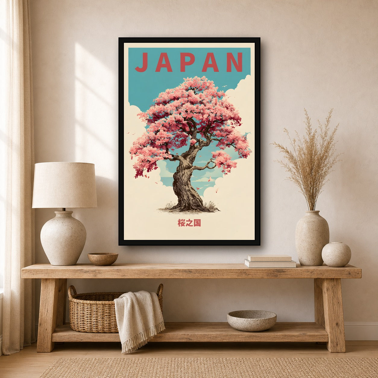 Japan Poster, Japanese Travel Wall Art, Asian Decor Print - 2x3 room mockup