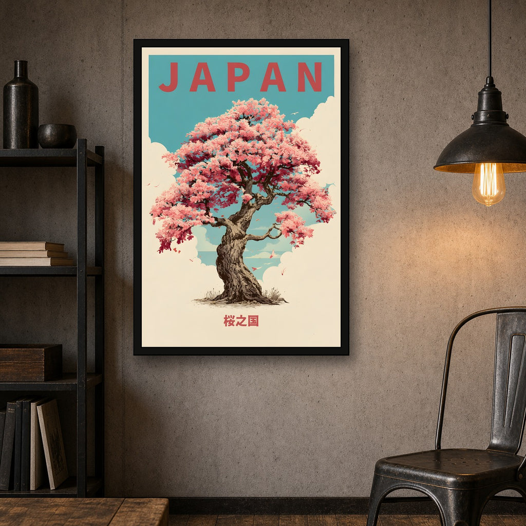 Japan Poster, Japanese Travel Wall Art, Asian Decor Print - 2x3 room mockup