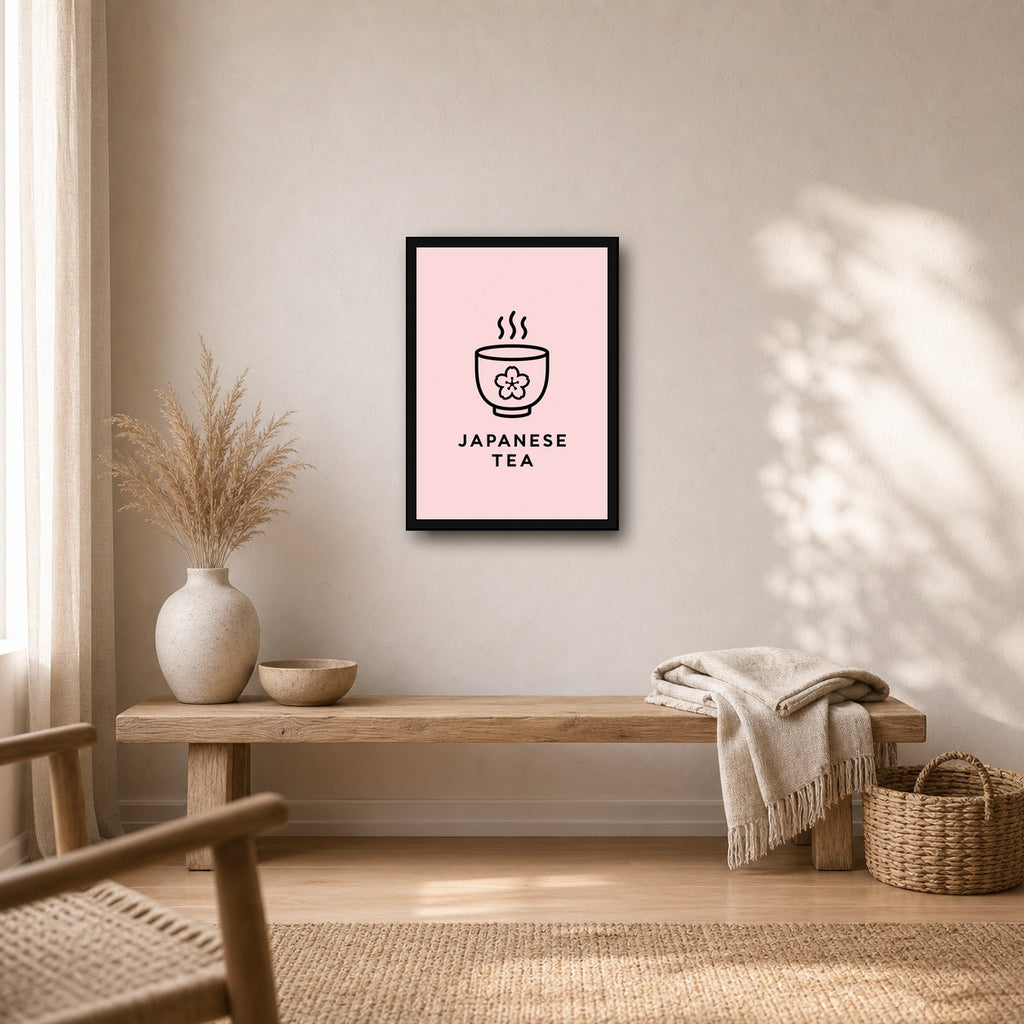 Japanese Tea Icon Japanese Retro Poster Print - A room mockup