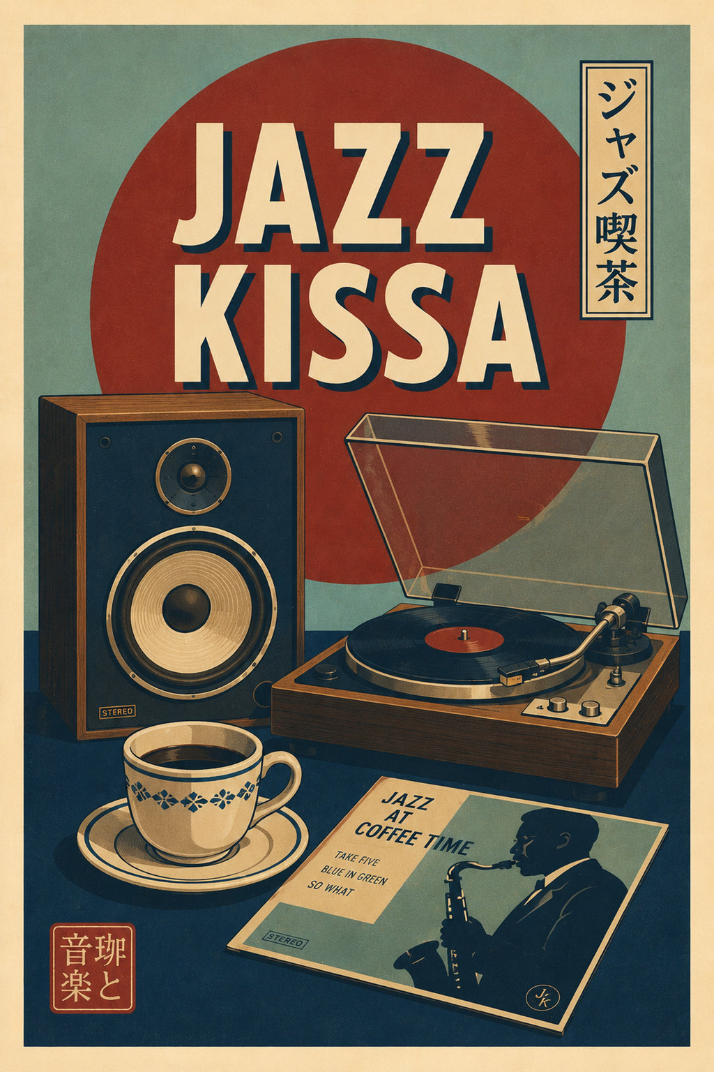 Jazz Kissa Japanese Retro Poster Print