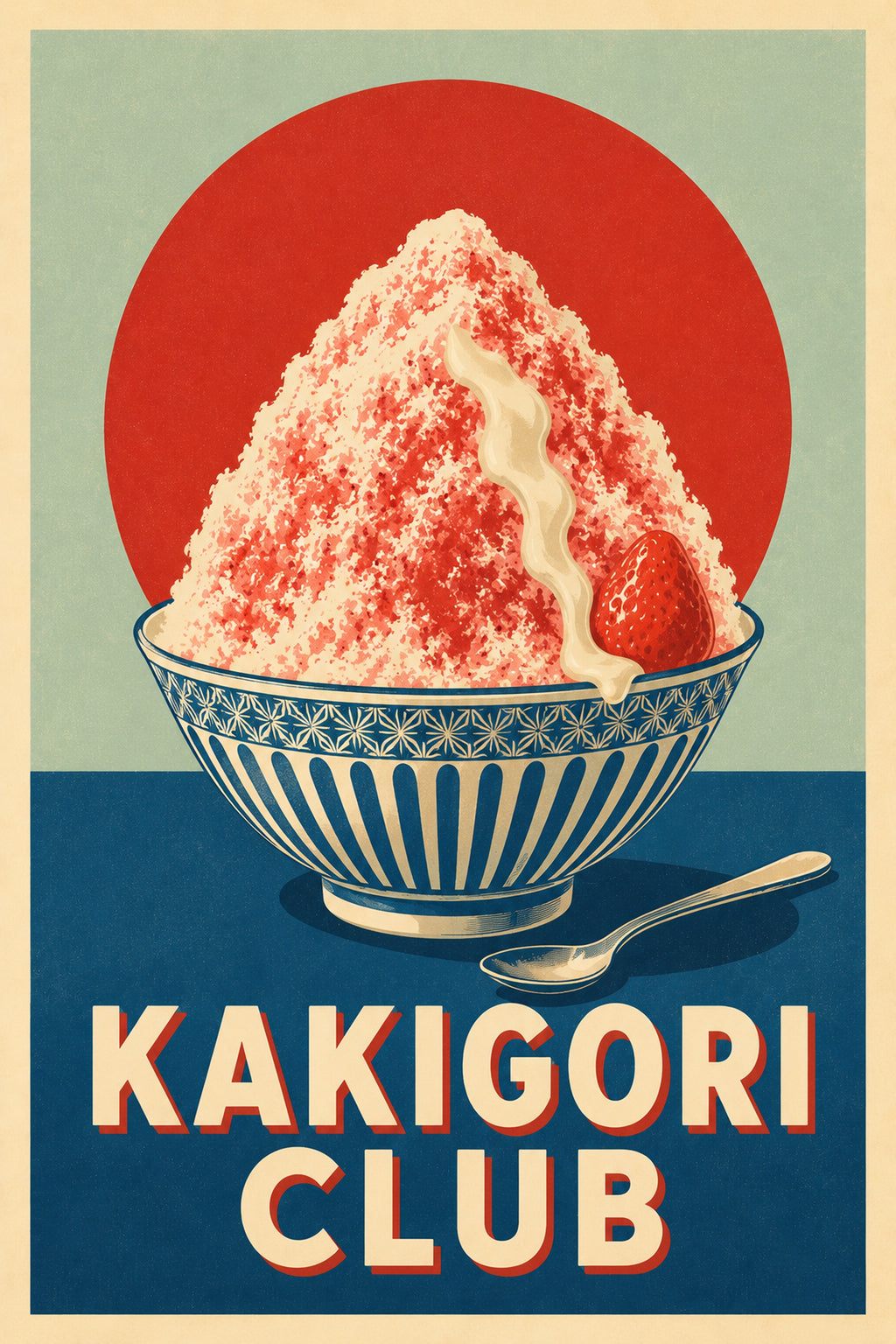 Kakigori Club Japanese Retro Poster Print