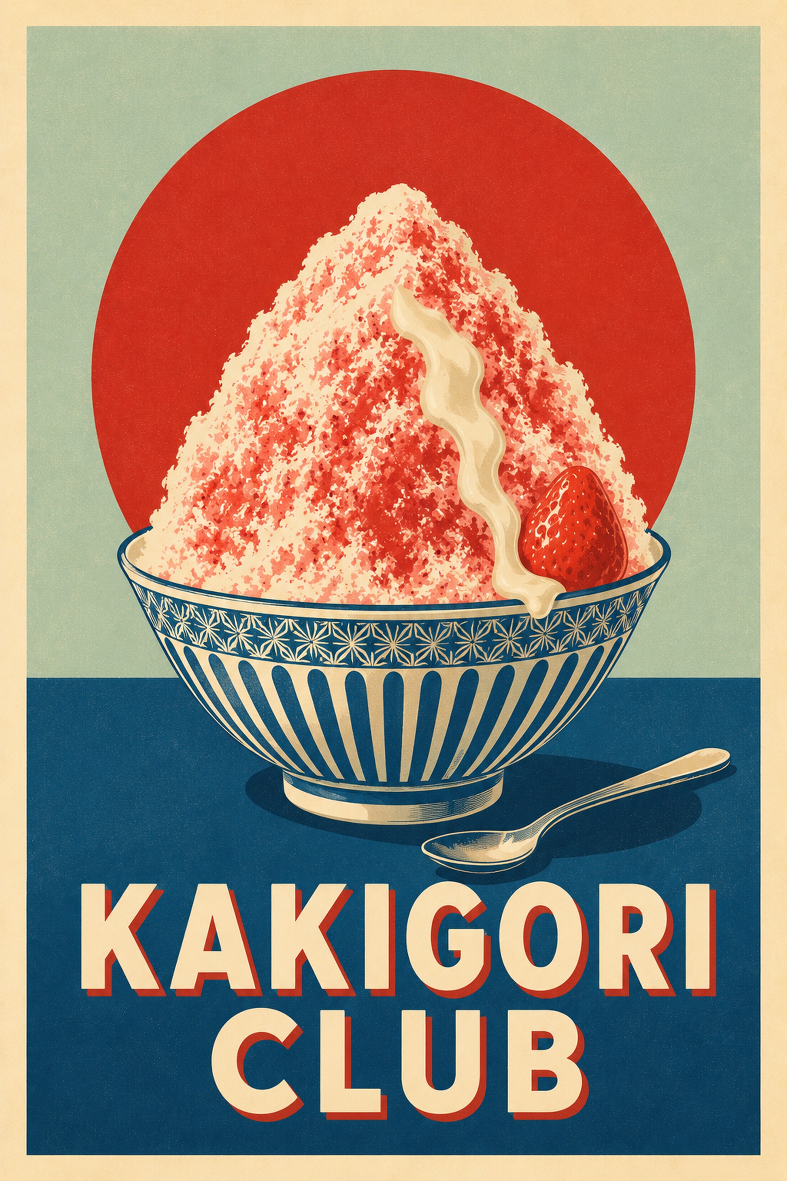 Kakigori Club Japanese Retro Poster Print