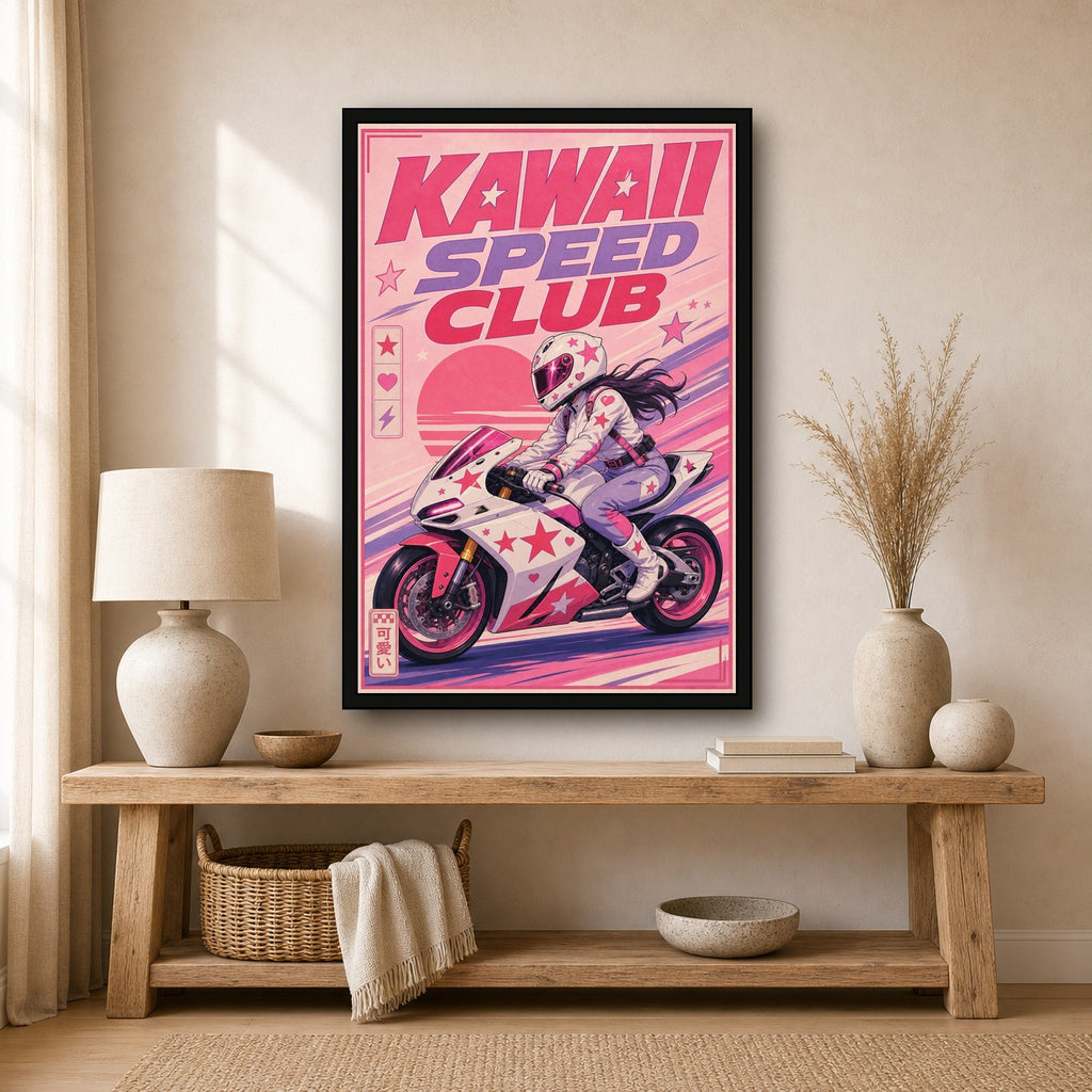 Kawaiispeedclub Japanese Retro Poster Print - 2x3 room mockup