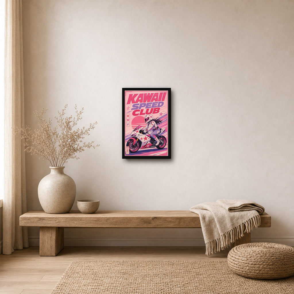 Kawaiispeedclub Japanese Retro Poster Print - 2x3 room mockup