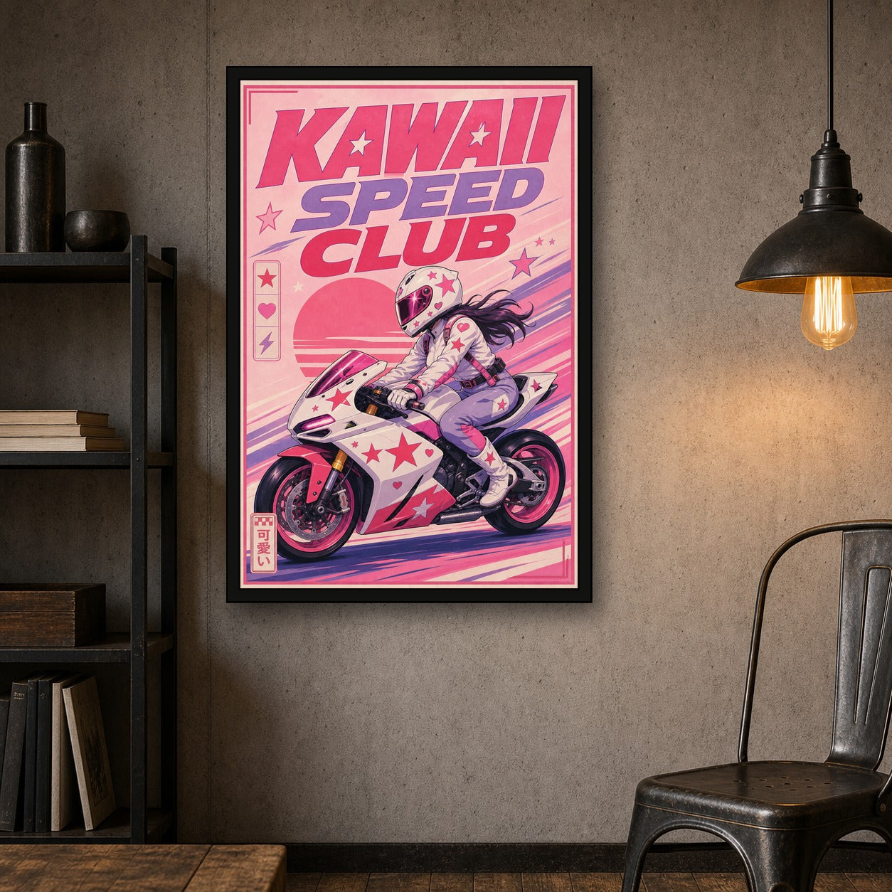 Kawaiispeedclub Japanese Retro Poster Print - 2x3 room mockup