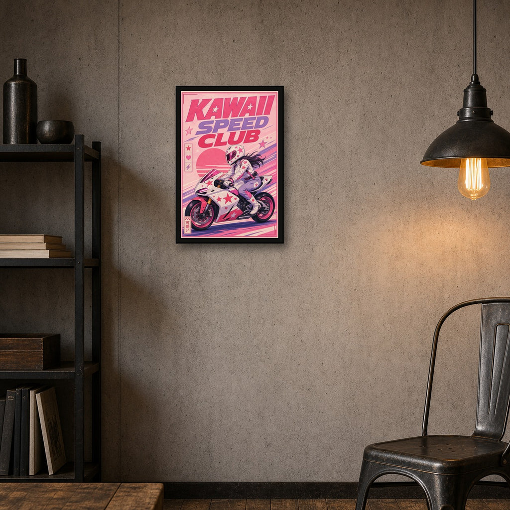 Kawaiispeedclub Japanese Retro Poster Print - 2x3 room mockup