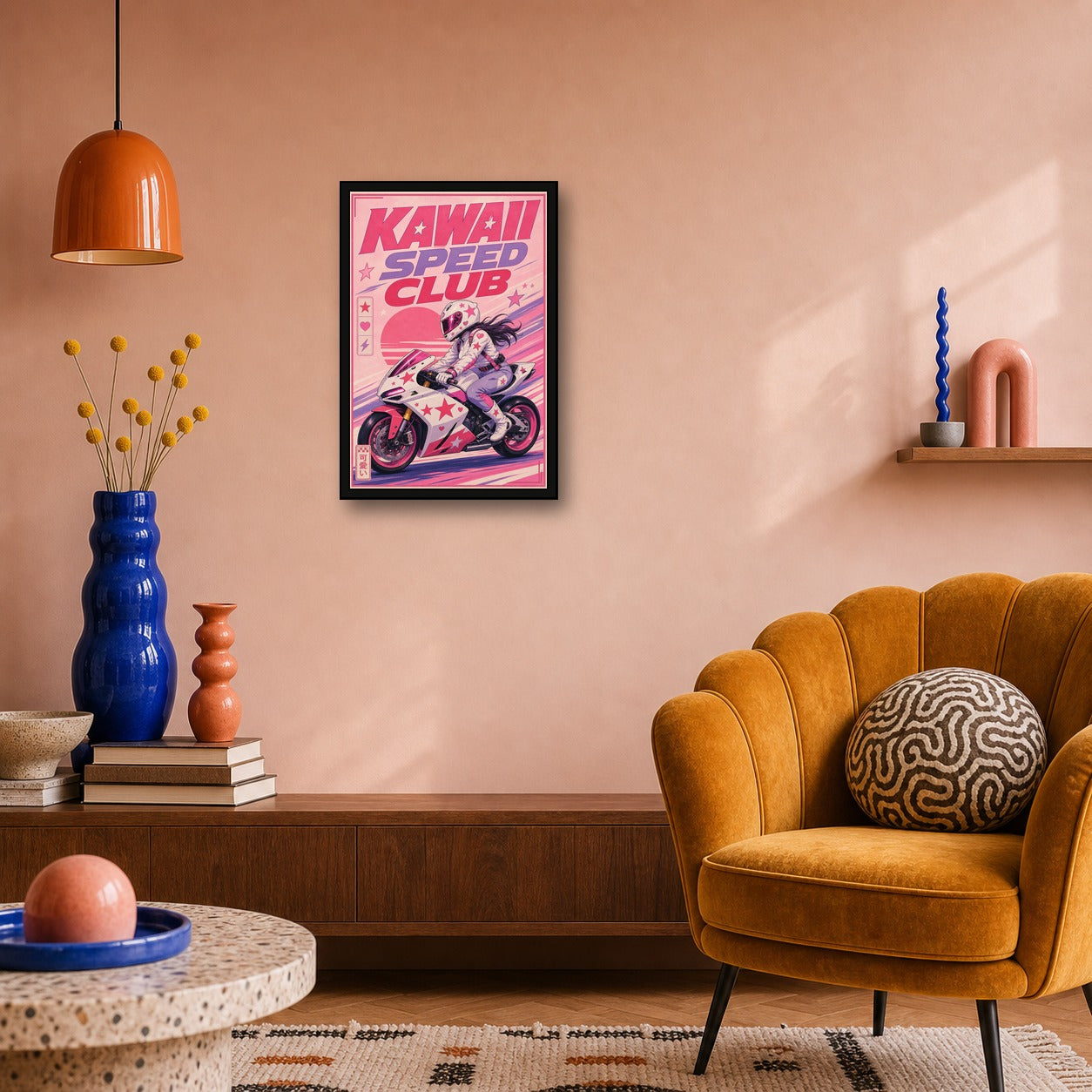 Kawaiispeedclub Japanese Retro Poster Print - 2x3 room mockup
