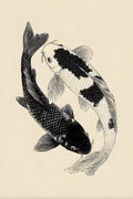 Koi Fish Poster, Japanese Pond Wall Art, Zen Poster Print