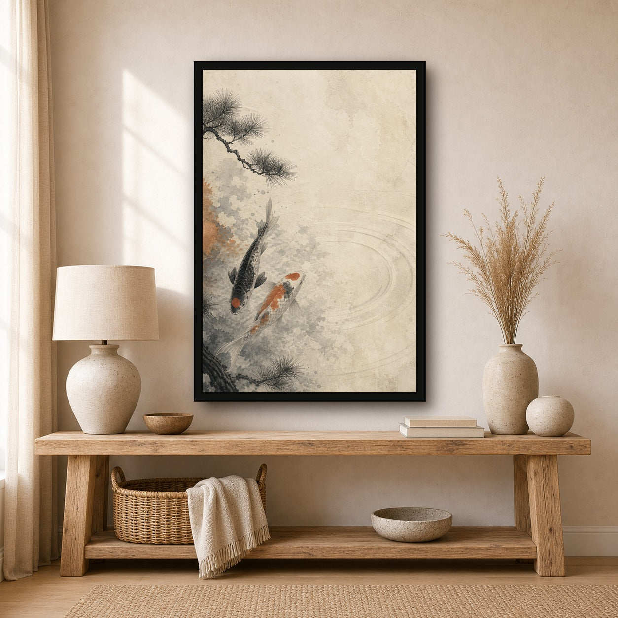 Koipinemoon 01 Left Japanese Retro Poster Print - 2x3 room mockup