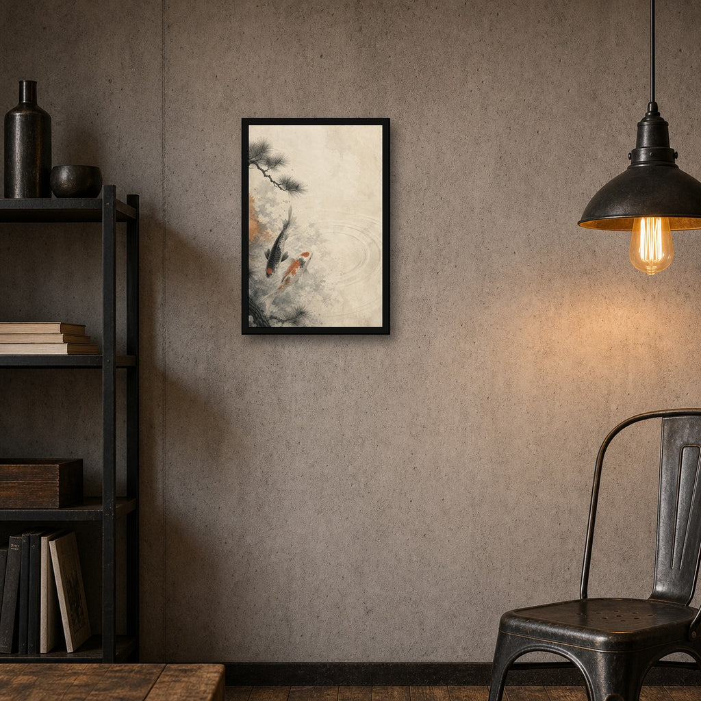 Koipinemoon 01 Left Japanese Retro Poster Print - 2x3 room mockup