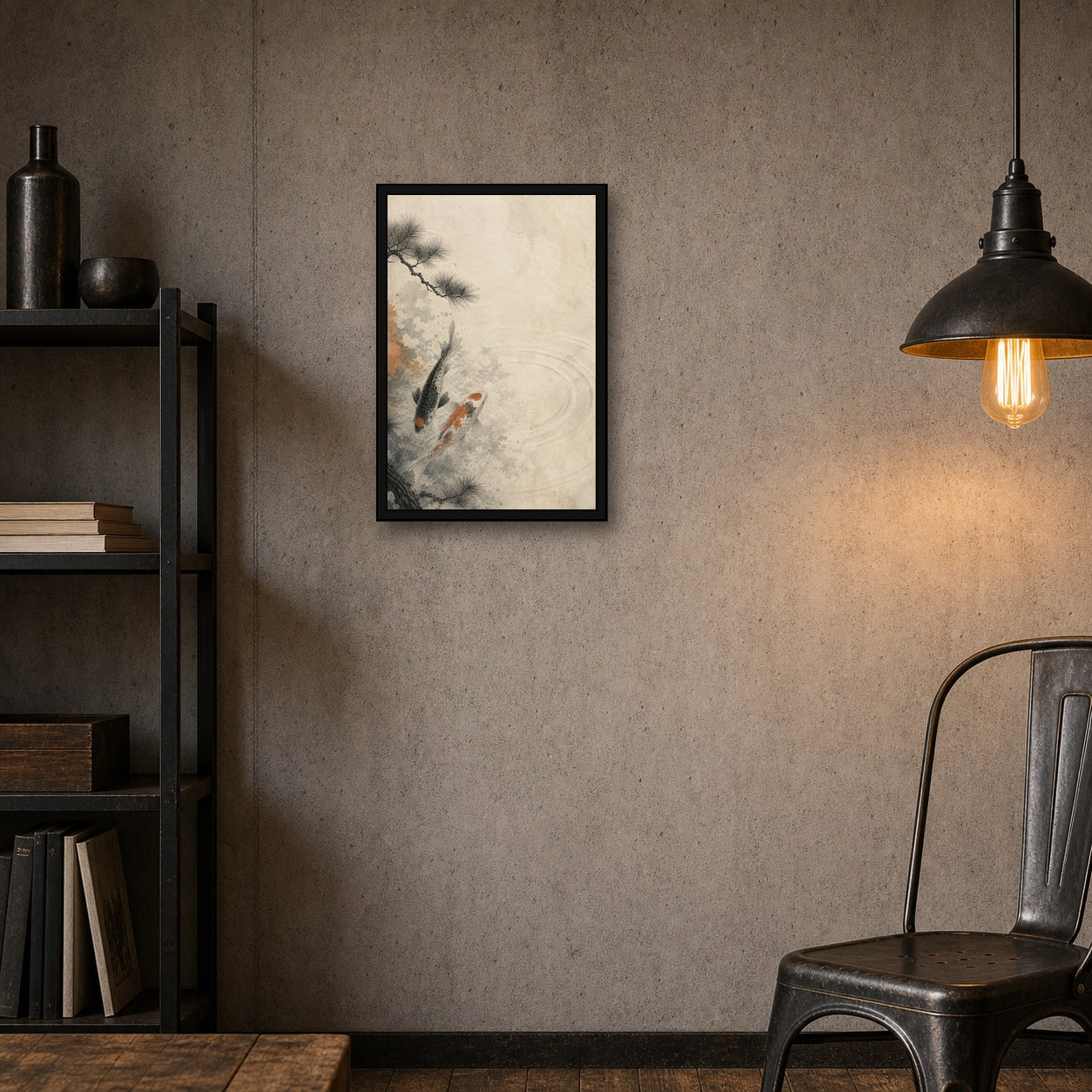 Koipinemoon 01 Left Japanese Retro Poster Print - 2x3 room mockup