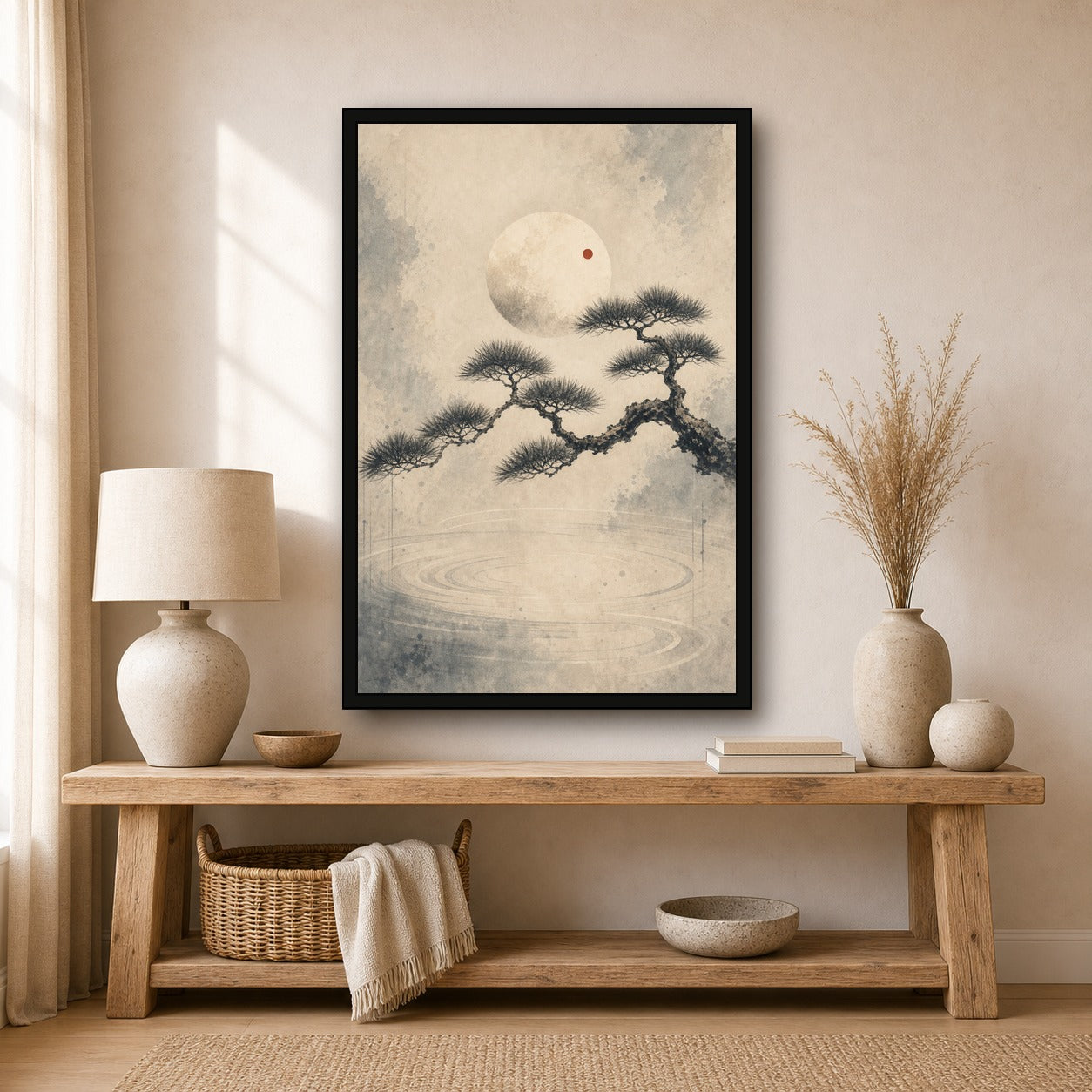 Koipinemoon 02 Center Japanese Retro Poster Print - 2x3 room mockup