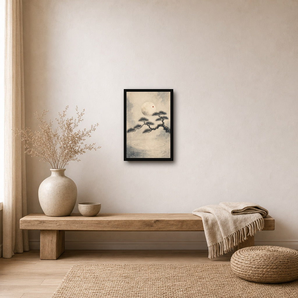Koipinemoon 02 Center Japanese Retro Poster Print - 2x3 room mockup