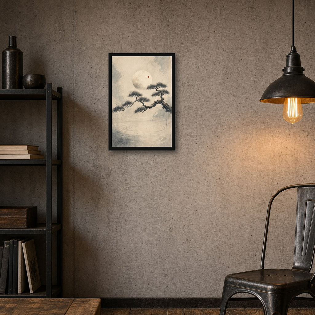 Koipinemoon 02 Center Japanese Retro Poster Print - 2x3 room mockup