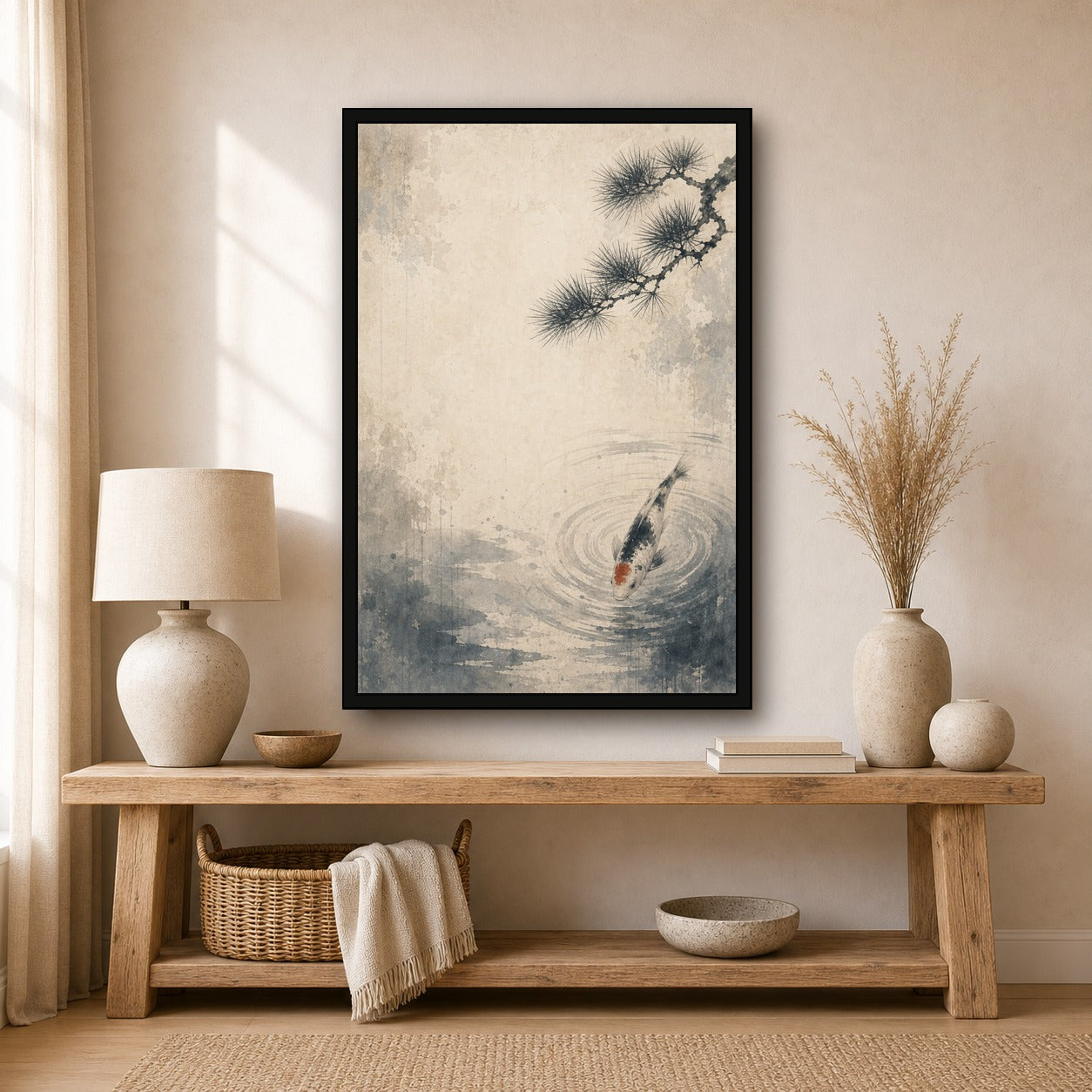 Koipinemoon 03 Right Japanese Retro Poster Print - 2x3 room mockup