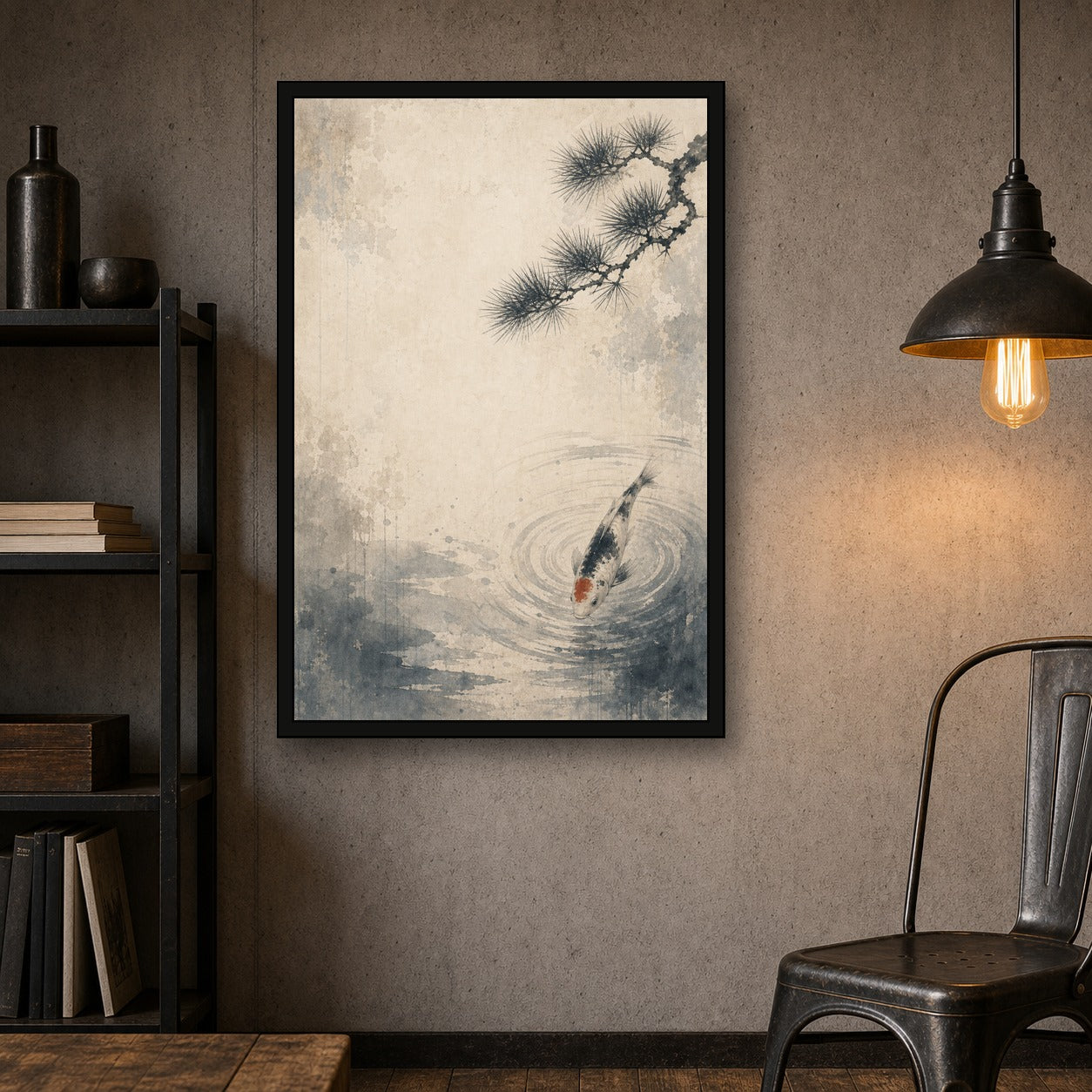 Koipinemoon 03 Right Japanese Retro Poster Print - 2x3 room mockup