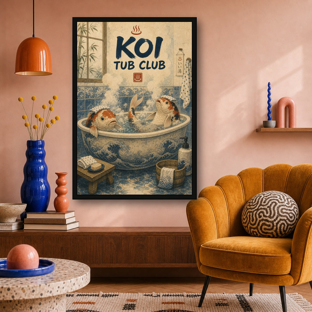 Koitubclub Japanese Retro Poster Print - 2x3 room mockup