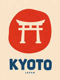 Kyoto Japan Torii Gate Poster - Minimalist Japanese Travel Wall Art in Your Choice of Six Sizes - corrected 3x4 flat artwork