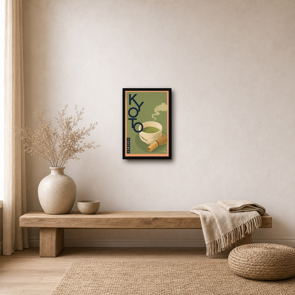 Kyoto Matcha Tea Japanese inspired poster print for modern wall decor