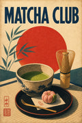 Matcha Club Poster Japanese Retro Poster Print