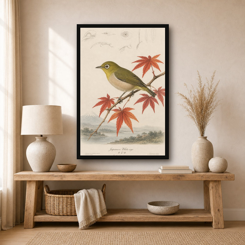 Mejiro Maple Study Japanese inspired poster print for modern wall decor